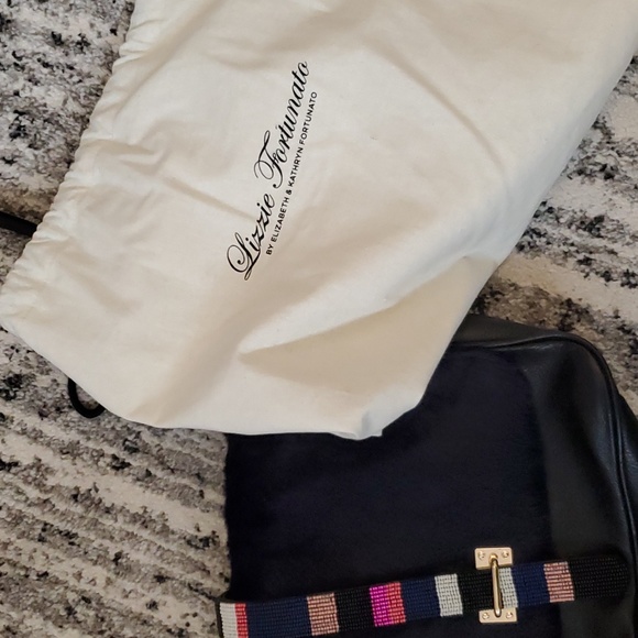 Lizzie Fortunato navy leather crossbody bag - Picture 11 of 11